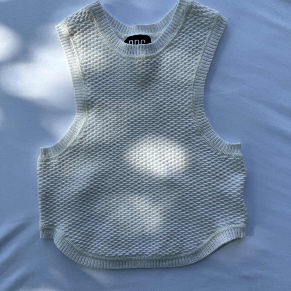 BDG White Textured Knit Top